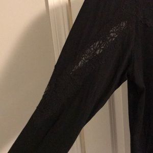 Stitch Fix Black lace detail knit top